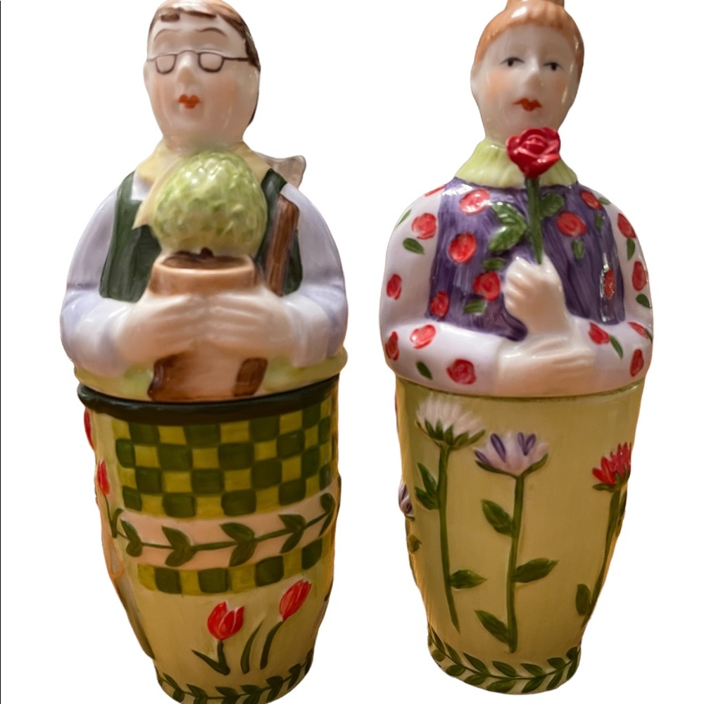 Vintage Lady and Man Votives